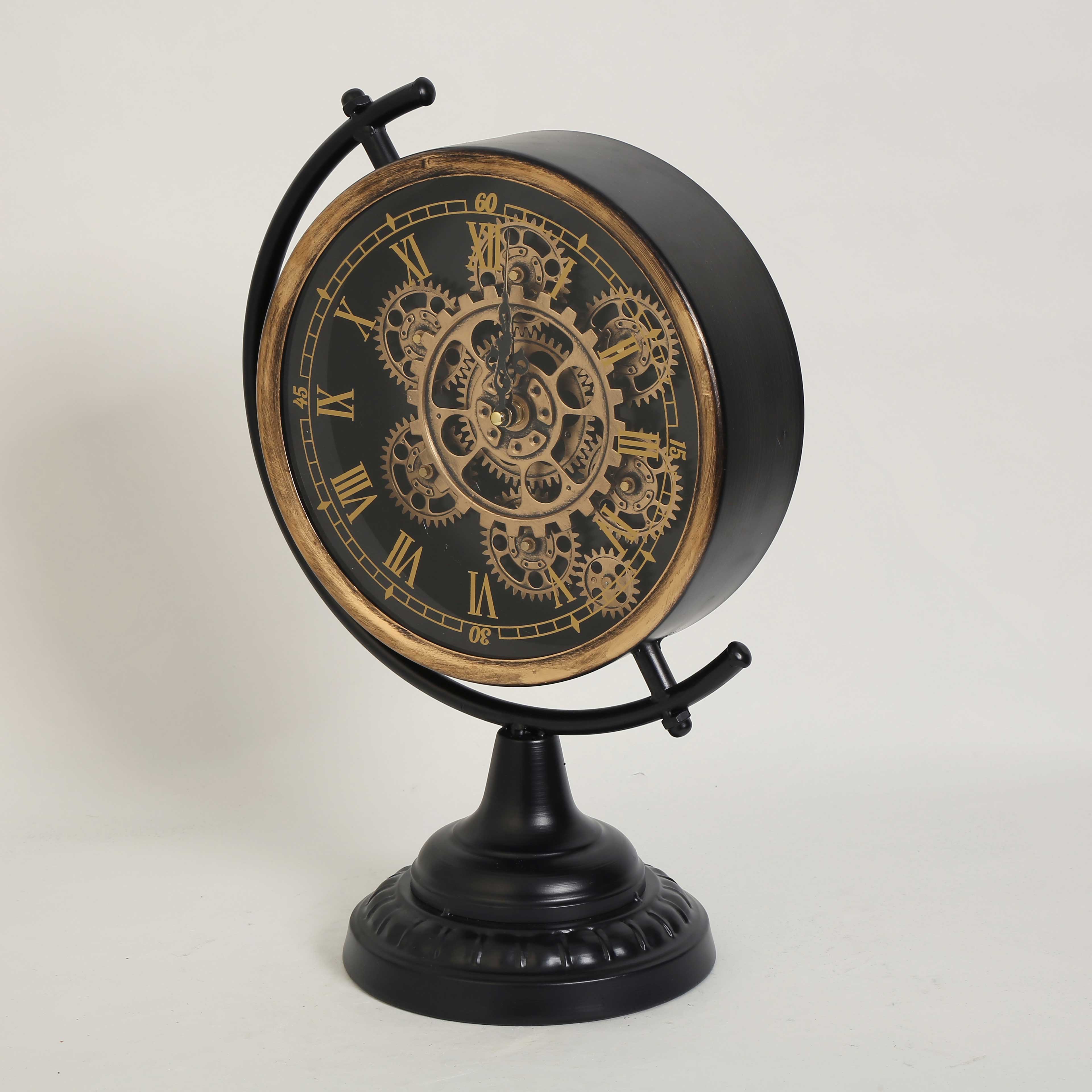 AK.JI0040 - Metal Dünya Duvar Saati 